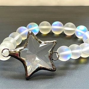 Opalite Star Stretch Bracelet For Serenity And Happiness